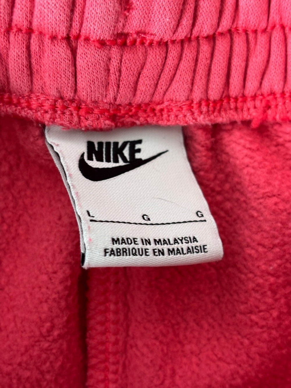 Nike Girls | Pink Joggers Sweatpants | Cotton Blend | Elastic Waist | Size L - Picture 5 of 7